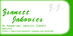 zsanett jakovics business card